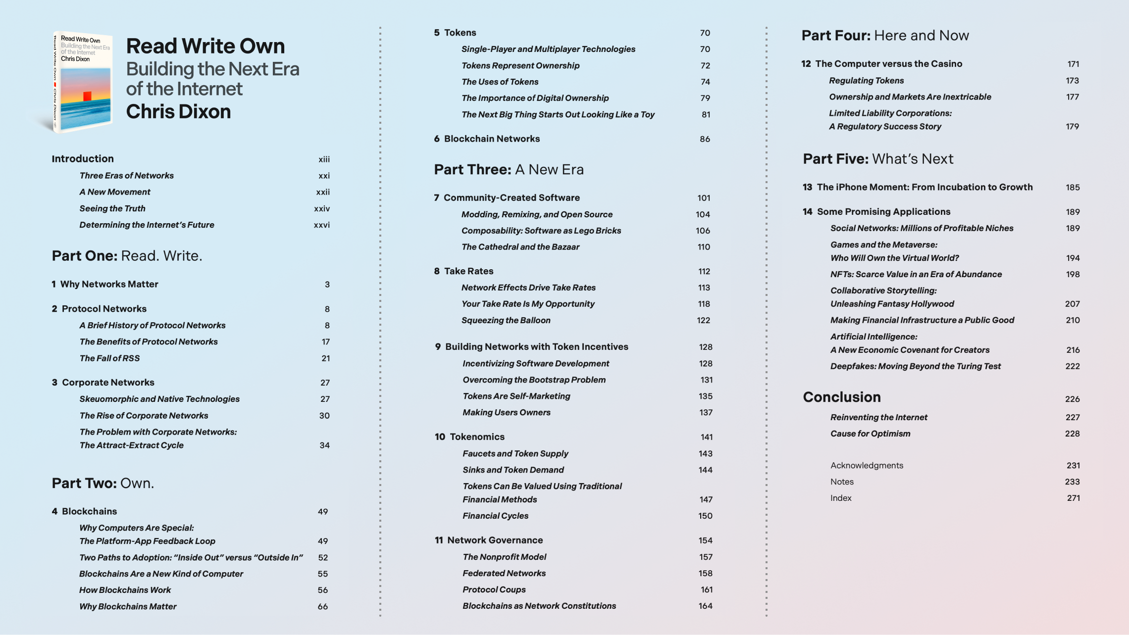 Explore the table of contents